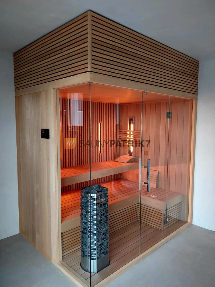 Kombinovaná sauna s lamelovaním