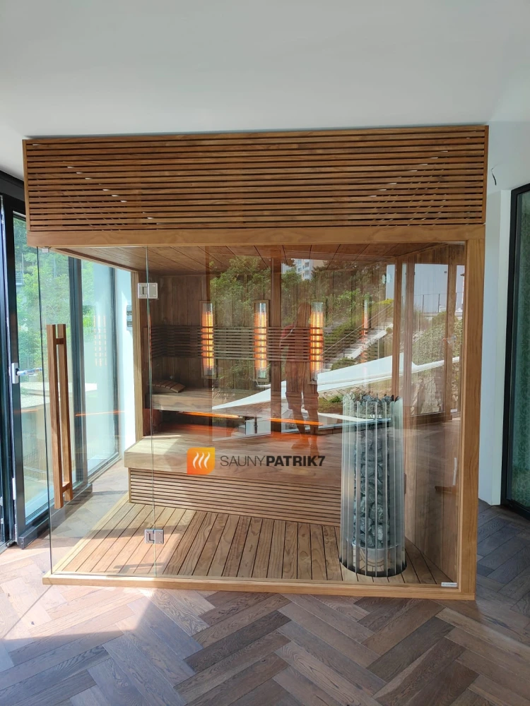 Skosená kombinovaná sauna